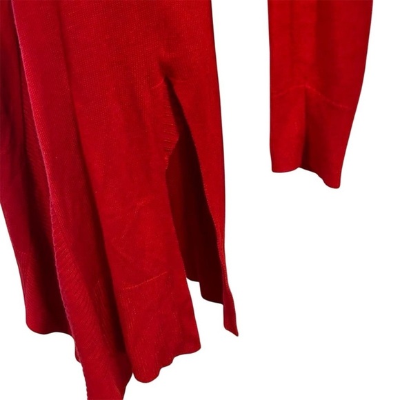 Worthington Women's Red Handkerchief Hem Cardigan Sweater Size S - Picture 4 of 12